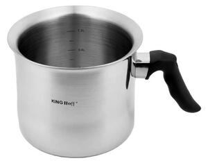 Γαλακτομηχανή Kinghoff KH 3109, Whistling, 1,5L, 15 cm, Inox