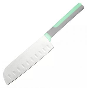 Μαχαίρι Santoku Tasty Go Green 678094, Μαλακή λαβή, 13 cm, Ανοξείδωτο, Πράσινο