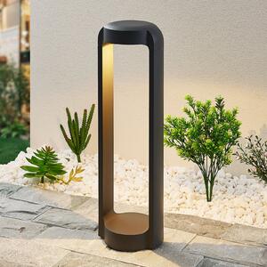 Lucande Habsa LED φωτιστικό πλίνθου, ύψος 50 cm, Μαύρο, Μέταλλο, σύγχρονο