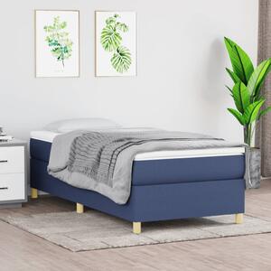 VidaXL Κρεβάτι Boxspring με Στρώμα Μπλε 80x200 εκ. Υφασμάτινο