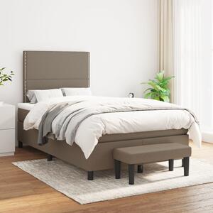 VidaXL Κρεβάτι Boxspring με Στρώμα Taupe 120x200 εκ. Υφασμάτινο