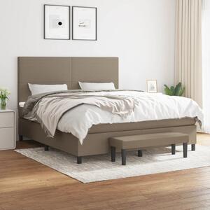 VidaXL Κρεβάτι Boxspring με Στρώμα Taupe 180x200 εκ. Υφασμάτινο