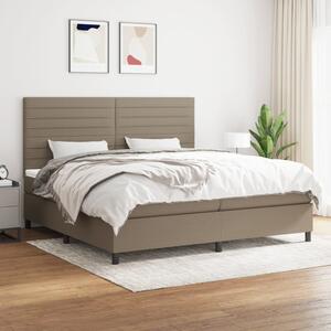 VidaXL Κρεβάτι Boxspring με Στρώμα Taupe 200x200 εκ. Υφασμάτινο