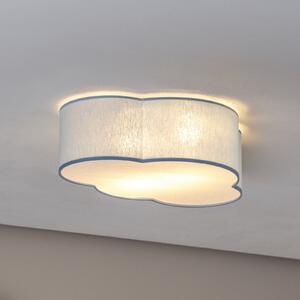 TK Lighting Φωτιστικό οροφής Cloud, μπλε, μήκος 43 cm, ύφασμα, σύννεφο, E27, ρυθμιζόμενος, Μπλε, Παιδικό δωμάτιο, Ύφασμα / Κλωστοϋφαντουργία, Νεανική διαβίωση
