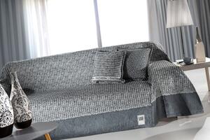 Ριχτάρι Πολυθρόνας 180x150εκ. Polycotton Chenille Parfait Anthracite Guy Laroche