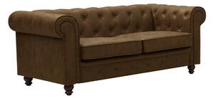 Καναπές 2 θέσεων Chesterfield Καφέ 160x84x67 cm