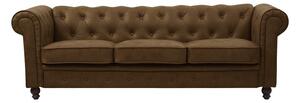 Καναπές 2 θέσεων Chesterfield Καφέ 203x84x67 cm