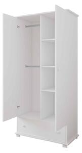 Ντουλάπα 2φυλλη Classic White 83x48x183cm BC30023 BabyCute