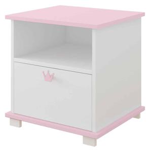 Κομοδίνο Classic White & Pink 47,5x48x53cm BC80013 BabyCute