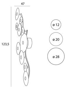 MAXLIGHT W0354 - Φωτιστικό τοίχου LED ALLURE 10xLED/4,3W/230V χρυσό