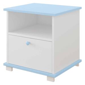 Κομοδίνο Classic White & Blue 47,5x48x53cm BC80014 BabyCute