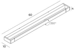 MAXLIGHT W0308 - Φωτιστικό τοίχου μπάνιου LED FLINK LED/18W/230V IP44 λευκό