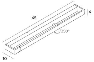 MAXLIGHT W0318 - Φωτιστικό τοίχου μπάνιου LED FLINK LED/12W/230V IP44 χρυσό