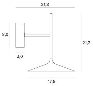 MAXLIGHT W0303 - Φωτιστικό τοίχου LED HANA LED/6W/230V μαύρο