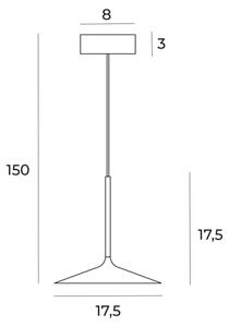 MAXLIGHT P0460 - Κρεμαστό φωτιστικό οροφής LED HANA LED/6W/230V διάμετρος 17,5 cm χρυσό