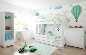 Παιδική Κουκέτα με Συρτάρι House White 80x180cm BC50022 BabyCute (Δώρο τα Στρώματα)