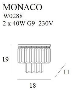 MAXLIGHT W0288 - Φωτιστικό τοίχου MONACO 2xG9/40W/230V χρυσό