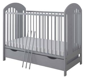 Βρεφικό Κρεβάτι με Συρτάρι Pumba Grey 60x120cm BC10059 BabyCute