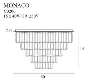 MAXLIGHT C0206 - Φωτιστικό οροφής MONACO 15xG9/40W/230V διάμετρος 60 cm χρυσό