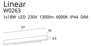 MAXLIGHT W0263 - LED Dimmable φωτισμός καθρέφτη μπάνιου LINEAR LED/18W/230V IP44 λευκό