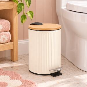 Κάδος Απορριμμάτων Μπάνιου (Φ17x23) T-D 3lt Stripes Ivory 6581105