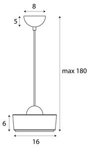 MAXLIGHT P0542 - Κρεμαστό φωτιστικό οροφής LED LIPARI LED/6W/230V διάμετρος 16 cm διαφανή