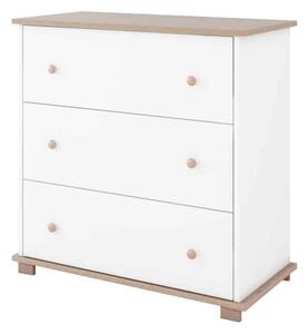 Συρταριέρα με Αλλαξιέρα Classic White & Oak 83x48x87cm BC20040 BabyCute