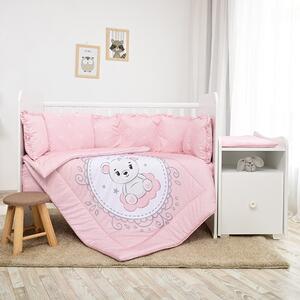 Σετ Προίκας Μωρού 8τεμ για Κούνια Trend Plus Little Bear Pink 20800055902 Lorelli