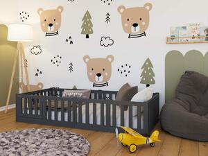 Κρεβάτι Montessori Kids με Πορτούλα Grey 90x200cm BC50047GR BabyCute