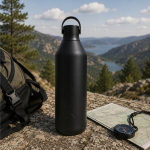 Μπουκάλι Θερμός Series 3 Chilly's με χωρητικότητα 1000ml και διατήρηση θερμοκρασίας 23h ζεστό / 60h κρύο - Onyx Black