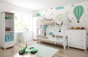 Παιδική Κουκέτα House White & Natural Light 80x180cm BC50026A BabyCute (Δώρο τα Στρώματα)