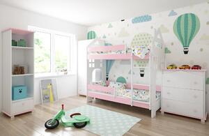 Παιδική Κουκέτα House White & Pink 80x180cm BC50023A BabyCute (Δώρο τα Στρώματα)