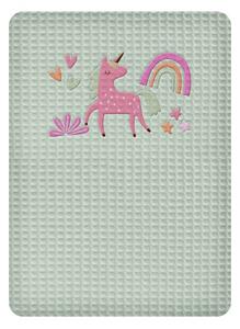 ΚΟΥΒΕΡΤΑ ΠΙΚΕ ΑΓΚΑΛΙΑΣ 80X110 ADAM HOME UNICORN GREEN