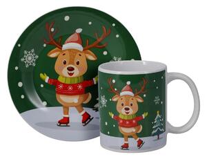 Χριστουγεννιάτικη Κούπα + Πιάτο K-M Reindeer Q96001640