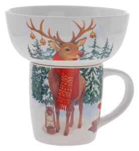 Χριστουγεννιάτικη Κούπα + Μπολ K-M Reindeer Q96001490