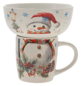 Χριστουγεννιάτικη Κούπα + Μπολ K-M Snowman Q96001490