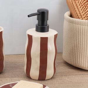 Dispenser Μπάνιου 350ml (Φ8.1x18.5) T-D Stripped Mocca