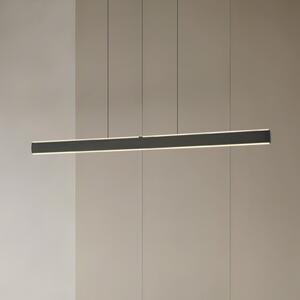 Lucande LED κρεμαστή λάμπα Arvon, μαύρη, 117 cm, ρυθμιζόμενη ένταση φωτισμού,, ρυθμιζόμενος, Μαύρο, Σαλόνι / τραπεζαρία, Μέταλλο, σύγχρονο