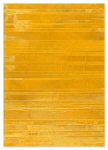 Δερμάτινο Χειροποίητο Χαλί Skin Stripes Yellow - 140X200