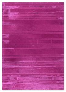 Δερμάτινο Χειροποίητο Χαλί Skin Stripes Fuxia - 140X200