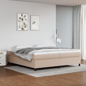 VidaXL Κρεβάτι Boxspring με Στρώμα Καπουτσίνο 200x200εκ.από Συνθ.Δέρμα