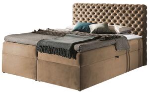 Επενδυμένο κρεβάτι Chesterfield-Kafe-200 x 200 εκ. - 210.00Χ206.00Χ122.00cm