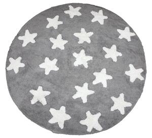 Παιδικό Χαλί PICCOLO STARS SILVER - 130×130 cm