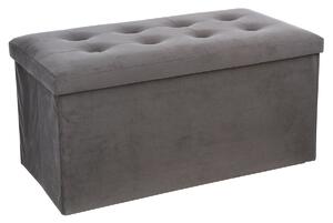 Ταμπουρέ Με Αποθηκευτικό Χώρο (76x38x38) A-S Lysandre Grey Velvet 140091E