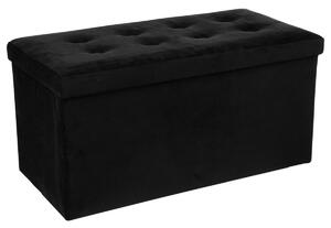 Ταμπουρέ Με Αποθηκευτικό Χώρο (76x38x38) A-S Lysandre Black Velvet 140091H