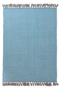 Χαλί Urban Cotton Kilim Δ - Houndstooth Caribbean Sea Royal Carpet - 130×190 cm