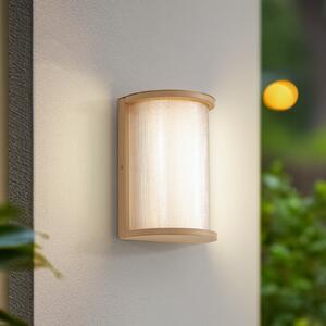 Lindby LED εξωτερικός φωτιστικός τοίχου Calvik, μπεζ, ραβδωτός, IP44, Μπεζ, Μέταλλο, σύγχρονο