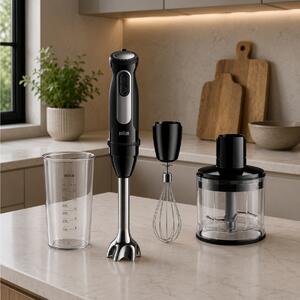 Ραβδομπλέντερ Braun MultiQuick 5 Pro MQ55236M με τεχνολογία PowerBell VPlus, ισχύ 1000W και 25 ταχύτητες