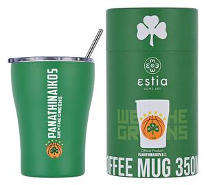 Θερμός με Καλαμάκι Coffee Mug PANATHINAIKOS BC Edition Estia 350ml