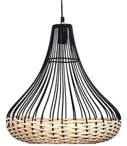 Φωτιστικό Οροφής 949-124-006 41x41cm 1xE27 60W Natural-Black